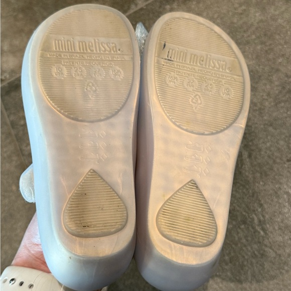 Mini Melissa White Pearl and Silver Maryjanes - Picture 8 of 10